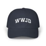 WWJD Embroidered Dad Hat – Premium Cotton Religious Baseball Cap, Christian Faith Statement Headwear, Minimalist WWJD Adjustable Hat — Classic Embroidered Baseball Hat - Image 7