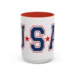 Large 15oz - USA Patriotic Coffee Mug - Accent Coffee Mug with Premium Quality, Two-Tone Ceramic Cup, America Gift Mug - Image 9