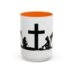 Large 15oz -  Cowboy Kneeling at the Cross Coffee Mug - Accent Coffee Mug with Premium Quality, Two-Tone Ceramic Cup, Cowboy Praying Gift Mug - Image 11
