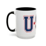 Large 15oz - USA Patriotic Coffee Mug - Accent Coffee Mug with Premium Quality, Two-Tone Ceramic Cup, America Gift Mug - Image 2