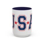 Large 15oz - USA Patriotic Coffee Mug - Accent Coffee Mug with Premium Quality, Two-Tone Ceramic Cup, America Gift Mug - Image 7
