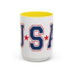 Large 15oz - USA Patriotic Coffee Mug - Accent Coffee Mug with Premium Quality, Two-Tone Ceramic Cup, America Gift Mug - Image 13