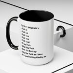 Large 15oz - Funny Work Vocabulary Coffee Mug - Accent Coffee Mug with Premium Quality, Two-Tone Ceramic Cup, Humorous Gift Mug - Image 6