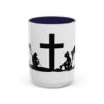 Large 15oz -  Cowboy Kneeling at the Cross Coffee Mug - Accent Coffee Mug with Premium Quality, Two-Tone Ceramic Cup, Cowboy Praying Gift Mug - Image 7
