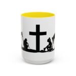 Large 15oz -  Cowboy Kneeling at the Cross Coffee Mug - Accent Coffee Mug with Premium Quality, Two-Tone Ceramic Cup, Cowboy Praying Gift Mug - Image 13