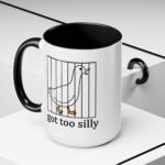 Large 15oz - Got Too Silly, Silly Goose Mug - Accent Coffee Mug with Premium Quality, Two-Tone Ceramic Cup, Humorous Gift Mug - Image 6