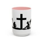 Large 15oz -  Cowboy Kneeling at the Cross Coffee Mug - Accent Coffee Mug with Premium Quality, Two-Tone Ceramic Cup, Cowboy Praying Gift Mug - Image 8