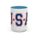 Large 15oz - USA Patriotic Coffee Mug - Accent Coffee Mug with Premium Quality, Two-Tone Ceramic Cup, America Gift Mug - Image 10