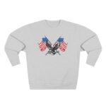 Patriotic American Eagle Patriot Heavyweight Sweatshirt Premium Crewneck Sweatshirt — American Flag Graphic Premium Patriotic Apparel - Image 4