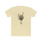 Skeleton Guitar T-Shirt, Western Cactus Scene Graphic Tee Classic Music Apparel Shirt Premium Fitted 100% Cotton Tee - Image 7