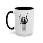 Large 15oz -Skeleton Guitar - Accent Coffee Mug with Premium Quality, Two-Tone Ceramic Cup, Gift - Image 3