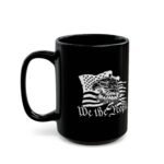 We The People USA Collegiate America Eagle Flag Premium Black Ceramic Mug – 15oz - Image 3