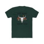 Last Nigth We Let The Liquor Talk Desert Bull Skull T-Shirt, Western Cactus Scene Graphic Tee Southwest Wilderness Shirt Premium Fitted 100% Cotton Tee - Image 5