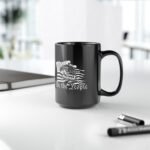 We The People USA Collegiate America Eagle Flag Premium Black Ceramic Mug – 15oz - Image 5