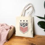 United States National Team Tote Bag – Red White and Blue Soccer Shield – Durable Eco-Friendly Shopping Bag - Image 2