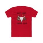 Last Nigth We Let The Liquor Talk Desert Bull Skull T-Shirt, Western Cactus Scene Graphic Tee Southwest Wilderness Shirt Premium Fitted 100% Cotton Tee - Image 7