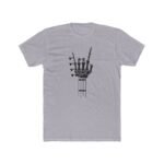 Skeleton Guitar T-Shirt, Western Cactus Scene Graphic Tee Classic Music Apparel Shirt Premium Fitted 100% Cotton Tee - Image 6