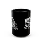 We The People USA Collegiate America Eagle Flag Premium Black Ceramic Mug – 15oz - Image 2