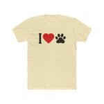 I Heart Paw Print T-Shirt – Minimalist Dog Cat Lover Graphic T-Shirt – Premium Fitted 100% Cotton Tee - Image 6