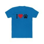 I Heart Paw Print T-Shirt – Minimalist Dog Cat Lover Graphic T-Shirt – Premium Fitted 100% Cotton Tee - Image 5
