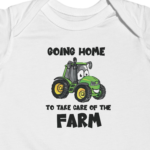 Going Home to Take Care of the Farm Baby Bodysuit, Newborn Baby Shower Gift, Gender Neutral, Premium Newborn Outfit, Cute Animal Baby Gift