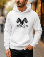Premium Hoodie We the People 1776-2026 Anniversary Patriotic Hoodie – American Eagle & Flags Graphic – Premium Heavyweight Sweatshirt. Hooded Sweatshirt