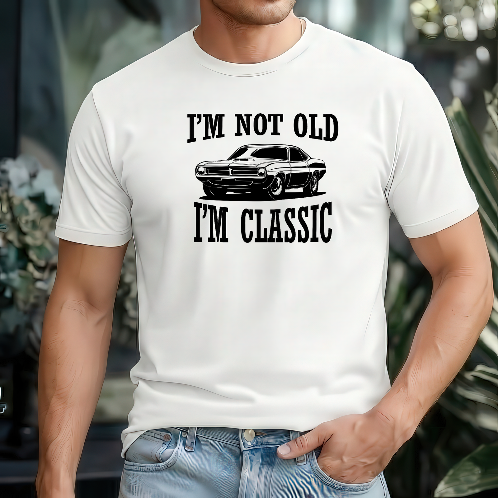 I'm Not Old I'm Classic T-Shirt – Vintage Muscle Car Graphic Travel Premium T-Shirt – Unisex Sarcastic Tee Graphic Tee Shirt Premium Fitted 100% Cotton Tee - Image 1