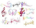 Colorful Music Staff PNG SVG - Rainbow Musical Notes Graphics - 18-Pack Melodic Art for Digital Design - Design for Cricut & Silhouette – Instant Digital Download