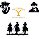 Yellowstone SVG PNG Bundle – Cowboy Silhouette & Brand Logo Designs – Western Graphics for Cricut and Silhouette – Instant Digital Download