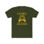 Level 100 Days of School Unlocked T-Shirt – Funny Gamer Student Celebration – Unisex Tee Shirt Premium Fitted 100% Cotton Tee - Image 4