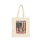 250 Years America Tote Bag - Statue of Liberty 2026 Semiquincentennial Commemorative Canvas Bag, Patriotic 1776–2026 Heritage Shoulder Bag, Reusable USA Anniversary Gift Gift  Durable Eco-Friendly Shopping Bag