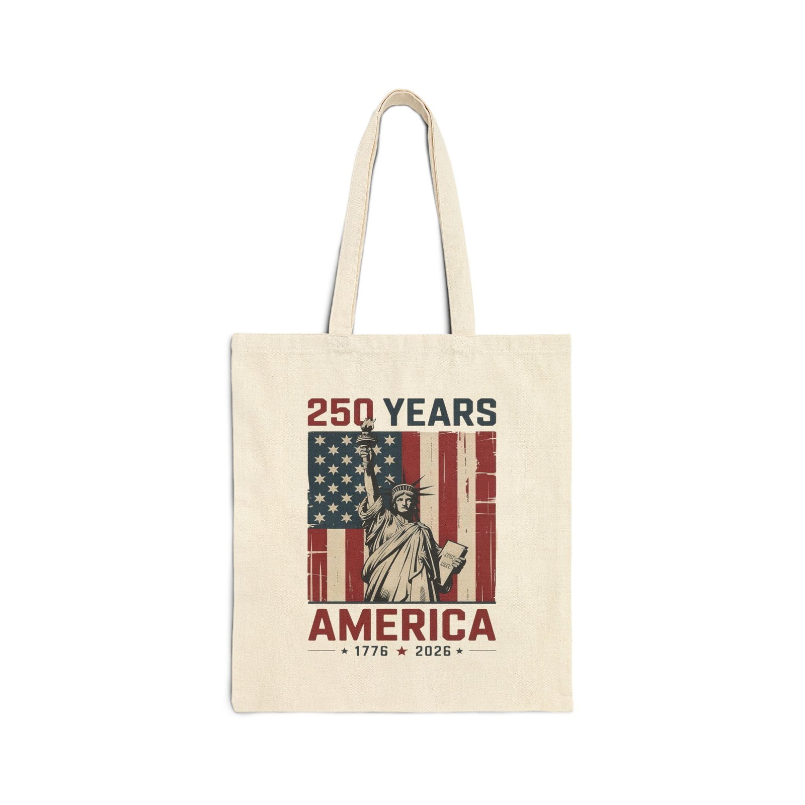 10511269142001198641_2048.jpeg 250 Years America Tote Bag - Statue of Liberty 2026 Semiquincentennial Commemorative Canvas Bag, Patriotic 1776–2026 Heritage Shoulder Bag, Reusable USA Anniversary Gift Gift Durable Eco-Friendly Shopping Bag - Image 1