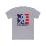 USA Hockey Silhouette T-Shirt - American Flag Sports Graphic Tee, Patriotic Hockey Player Shirt Team USA Inspired Ice Hockey Apparel, Gift for Hockey Fans Premium Fitted 100% Cotton... - Image 2