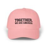 "Together, We Are America" Embroidered Cap – Black Adjustable Baseball Hat – Patriotic Unity Headwear, Adjustable Hat — Classic Embroidered Baseball Hat - Image 16