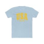 Patriotic USA EST. 1776 T-Shirt – Vintage Collegiate Style Graphic – Heritage Pride Tee – Unisex Tee Shirt Premium Fitted 100% Cotton Tee - Image 8