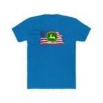 Patriotic John Deere Logo T-Shirt – American Flag Heritage Graphic – Black Unisex Farming Pride Tee – Unisex Tee Shirt Premium Fitted 100% Cotton Tee - Image 4