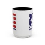 15oz USA Hockey Commemorative Mug - Patriotic American Flag Sports Coffee Cup, Team USA Ice Hockey Fan Gift Two-Tone Ceramic Mug – 15oz Ceramic Flag Cup with Red Handle – Vintage American Pride Gift... - Image 4