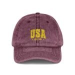 USA EST. 1776 Patriotic Embroidered Hat – Vintage Collegiate Style – Distressed Charcoal Grey Dad Cap - Image 7