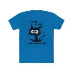 "It’s Fine, I’m Fine" Funny Cat T-Shirt – Chaotic Stressed Cat Graphic – White Unisex Relatable Humor Tee – Unisex Tee Shirt Premium Fitted 100% Cotton Tee - Image 4