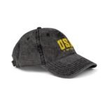 USA EST. 1776 Patriotic Embroidered Hat – Vintage Collegiate Style – Distressed Charcoal Grey Dad Cap - Image 2