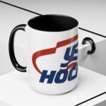 USA Hockey Logo Mug - Patriotic Team USA Ice Hockey Coffee Cup Two-Tone 15oz Ceramic Mug, Gift for Hockey Players and Fans –Flag Cup with Red Handle – Vintage American Pride Gift - Image 2