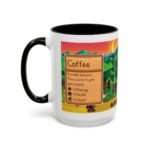 15oz Stardew Valley Inspired Coffee Mug – 15oz Ceramic Gamer Cup with Red Handle – Pixel Art Farm Decor & Video Game Gift Coffee Mug with Premium Quality Two-Tone Ceramic Cup