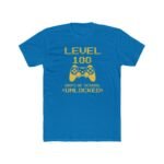 Level 100 Days of School Unlocked T-Shirt – Funny Gamer Student Celebration – Unisex Tee Shirt Premium Fitted 100% Cotton Tee - Image 5