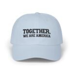 "Together, We Are America" Embroidered Cap – Black Adjustable Baseball Hat – Patriotic Unity Headwear, Adjustable Hat — Classic Embroidered Baseball Hat - Image 12