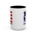 Large 15oz -USA Hockey Mug - Patriotic American Flag Sports Coffee Cup, Team USA Ice Hockey Action Graphic, 15oz Two-Tone Ceramic Mug for Coaches and FansTwo-Tone Ceramic Cup, Humorous Gift Mug - Image 2