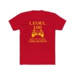 Level 100 Days of School Unlocked T-Shirt – Funny Gamer Student Celebration – Unisex Tee Shirt Premium Fitted 100% Cotton Tee - Image 8