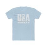 USA Hockey Shirt - Patriotic Team USA Ice Hockey Graphic Tee, American Flag Sports Apparel, Men's and Women's Athletic T-Shirt, Hockey Fan Gift– Unisex Tee Shirt Premium Fitted 100% Cotton Tee - Image 8