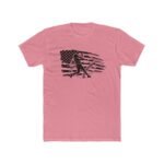 Patriotic Baseball American Flag T-Shirt – Baseball Player Silhouette Graphic T-Shirt, Apparel Shirt Premium Fitted 100% Cotton Tee - Image 6