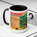 15oz Stardew Valley Inspired Coffee Mug – 15oz Ceramic Gamer Cup with Red Handle – Pixel Art Farm Decor & Video Game Gift Coffee Mug with Premium Quality Two-Tone Ceramic Cup - Image 3