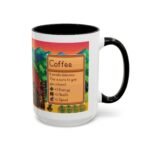 15oz Stardew Valley Inspired Coffee Mug – 15oz Ceramic Gamer Cup with Red Handle – Pixel Art Farm Decor & Video Game Gift Coffee Mug with Premium Quality Two-Tone Ceramic Cup - Image 2